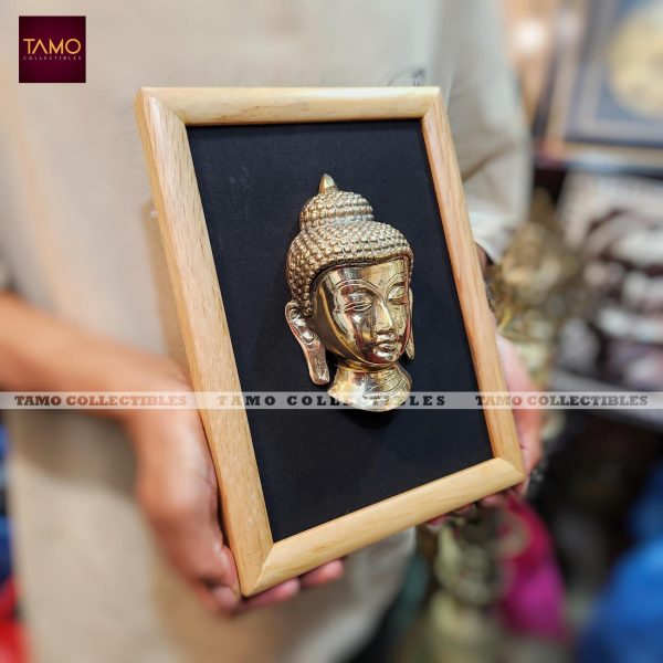 Brass Buddha Mask Frame 7x10"