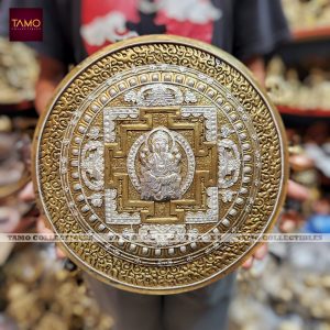 Ganesh Mandala Fine Silverplated 15"